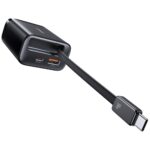 Wall charger USAMS Xiang Series CC296 30W 1xUSB-C 1xUSB-A + USB-C cable black - imagine 2