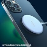 USAMS Inductive Charger US-CD160 magnetic W2 15W aluminum iPhone 12 series silver CD160DZ01 - imagine 4