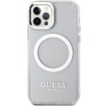 Guess GUHMP12MHTRMS iPhone 12/12 Pro 6.1" silver hard case Metal Outline Magsafe - imagine 3