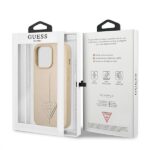 Guess GUHCP13LPSATLE iPhone 13 Pro / 13 6,1" beige hardcase SaffianoTriangle Logo - imagine 8