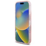 Guess GUHMP16SHFWFCP iPhone 16 6.1" pink hardcase IML Flowers Wreath MagSafe - imagine 5