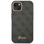 Guess GUHCP14MHG4SHK iPhone 14 Plus / 15 Plus 6.7" black hard case 4G Vintage Gold Logo - imagine 3