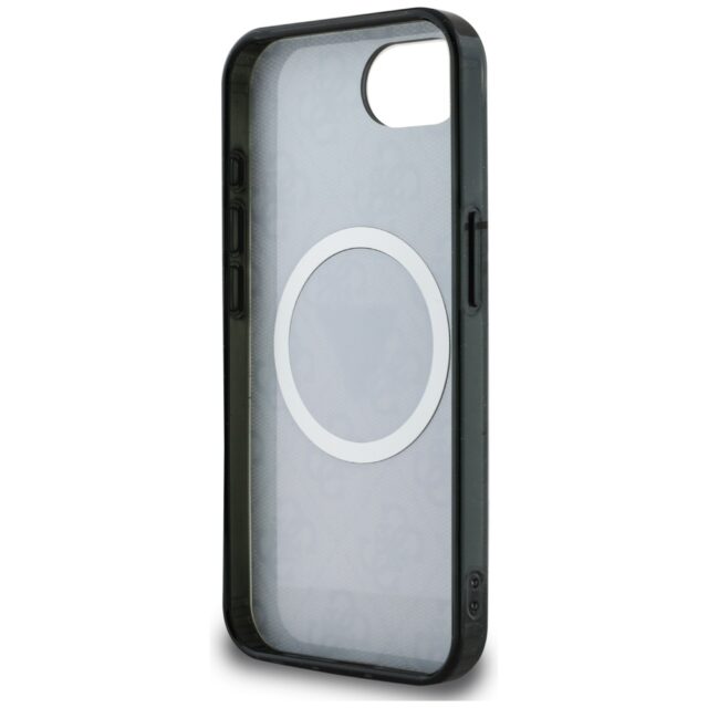 Case Guess IML Metal Glitter 4G Circle Triangle MagSafe for iPhone 16e black - imagine 7