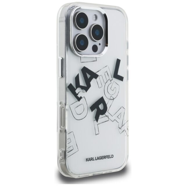 Case Karl Lagerfeld IML Sketched Graphic for iPhone 16 Pro transparent - imagine 4