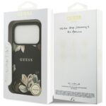 Guess Grained Flowers Classic Logo MagSafe case for iPhone 17 Pro black - imagine 8