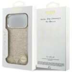 Guess Glitter Triangle Logo MagSafe case for iPhone 17 Pro Max gold - imagine 8
