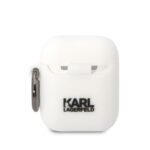 Karl Lagerfeld KLA2RUNCHH AirPods 1/2 cover white Silicone Choupette Head 3D - imagine 2