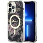Guess GUHMP14XHCFWSK iPhone 14 Pro Max 6.7" black hardcase Flower MagSafe