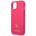 Guess GUHCP13SPS4MF iPhone 13 mini 5,4" pink hardcase Saffiano 4G Small Metal Logo - imagine 6