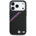 BMW M Tricolor Metal Logo MagSafe Case for iPhone 17 Pro Black - imagine 3