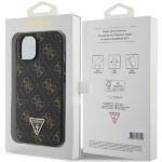 Guess GUHCP15MPG4GPK iPhone 15 Plus / 14 Plus 6.7" black hardcase 4G Triangle Metal Logo - imagine 8