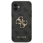Guess GUHCP12S4GMGGR iPhone 12 mini 5,4" grey hardcase 4G Big Metal Logo - imagine 3