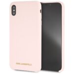 Karl Lagerfeld KLHCI65SLLPG iPhone Xs Max hardcase light pink Silicone