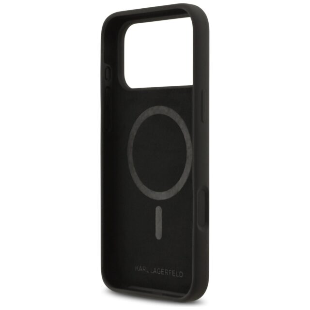 Karl Lagerfeld Silicone Heart Sign Logo MagSafe Case for iPhone 17 Pro Max Black - imagine 7