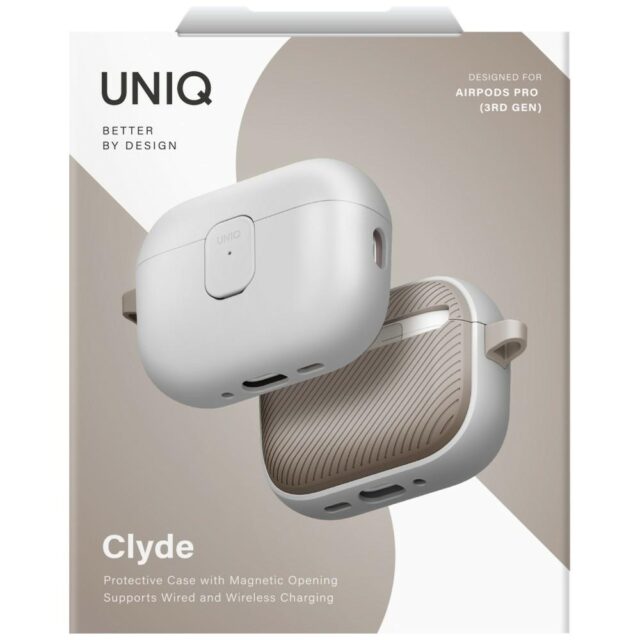 Case UNIQ Clyde for AirPods Pro 3 gen grey-khaki - imagine 6