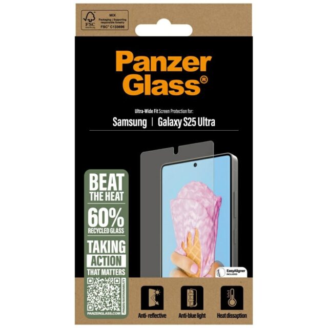 PanzerGlass All-in-One Ultra-Wide Fit Tempered Glass for Samsung Galaxy S25 Ultra - imagine 4