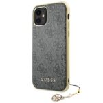 Guess GUHCN61GF4GGR iPhone 11 6,1" / Xr grey hard case 4G Charms Collection - imagine 2