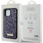 Guess GUHCP15SPFGSBSP iPhone 15 / 14 / 13 6.1" purple hardcase Rhinestone Metal Logo - imagine 8