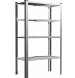 Extralink Metal Shelf, 4-Tier 150x75x30cm 50 kg - imagine 3