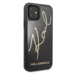 Karl Lagerfeld KLHCN61DLKSBK iPhone 11 6,1" / Xr black hard case Signature Glitter - imagine 5