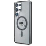 Case Karl Lagerfeld Button Karl Head Printed Logo MagSafe Samsung Galaxy S25 Ultra black - imagine 2
