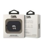 Karl Lagerfeld KLAP2RUNIKK AirPods Pro 2 (2022/2023) cover black Silicone Karl Head 3D - imagine 4