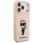Case Karl Lagerfeld Silicone Karl Sketch & Logo MagSafe for iPhone 17 Pro pink - imagine 4