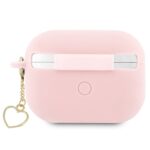 Guess GUAP2LSCHSP AirPods Pro 2 (2022/2023) cover pink Silicone Charm Heart Collection - imagine 2