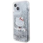 Hello Kitty HKHCP14SLIKHET iPhone 14 /15 / 13 6.1" silver hardcase Liquid Glitter Charms Kit - imagine 2