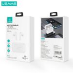 USAMS Bluetooth 5.0 TWS LYseries ANC Wireless Headphones white BHULY06 - imagine 9
