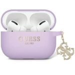 Guess GUAP2LECG4U AirPods Pro 2 (2022/2023) cover purple Liquid Silicone Glitter Triangle C
