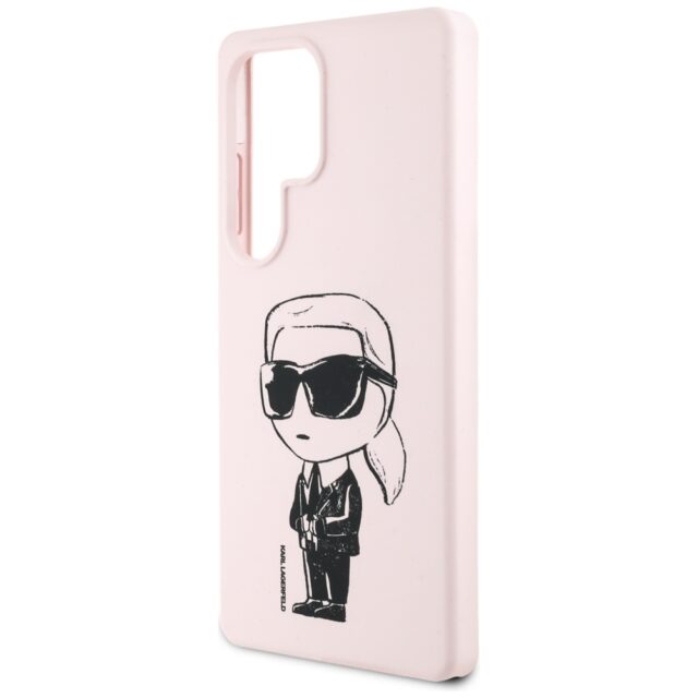Karl Lagerfeld Silicone Graffiti Ikonik Printed Logo MagSafe Case for Samsung Galaxy S25 Ultra Pink - imagine 6