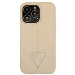 Guess GUHCP13LPSATLE iPhone 13 Pro / 13 6,1" beige hardcase SaffianoTriangle Logo - imagine 3