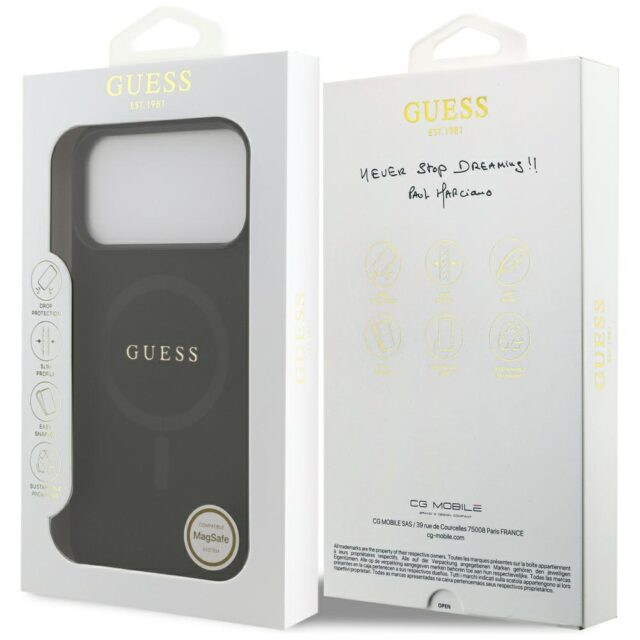 Guess Saffiano Classic Logo MagSafe Case for iPhone 17 Pro Max Black - imagine 8