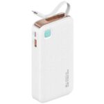 USAMS Powerbank with Retractable CableRetractable Lightning 10000 mAh PD 20W Fast Charge XY Series W