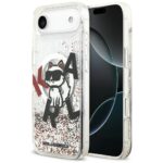 Karl Lagerfeld Liquid Glitter Choupette Logo MagSafe Case for iPhone Air Clear