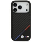 Case BMW M Carbon Tricolor Line MagSafe for iPhone 17 Pro black - imagine 3