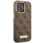 Guess GUHMP14XU4GPRW iPhone 14 Pro Max 6,7" brown hard case 4G Logo Plate MagSafe - imagine 4