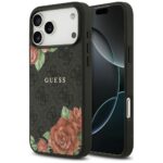 Case Guess 4G Flowers Print MagSafe for iPhone 17 Pro black