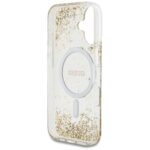 Guess HC Resin Bottom Glitter case for iPhone 16 MagSafe gold - imagine 7