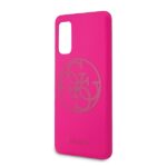 Guess GUHCS62LS4GFU S20 G980 fuchsia hard case Silicone 4G Tone On Tone - imagine 3