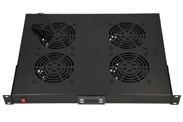 Extralink | Fan panel | 19", 4 fans, for rack cabinets, with thermostat - imagine 2