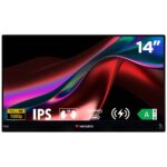 Portable Touch Monitor Verbatim LIGHT 14" FHD with 5000mAh Power Bank black 32088 - imagine 2