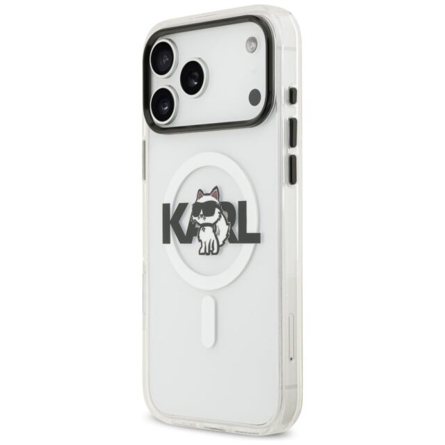 Karl Lagerfeld IML Choupette Sketch Logo MagSafe Case for iPhone 17 Pro Clear - imagine 2