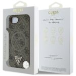 Case Guess 4G Ring Triangle Logo MagSafe for iPhone 16e brown - imagine 8