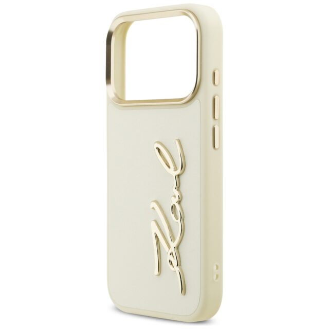 Karl Lagerfeld Karl Script Logo Case for iPhone 17 Pro Beige - imagine 6