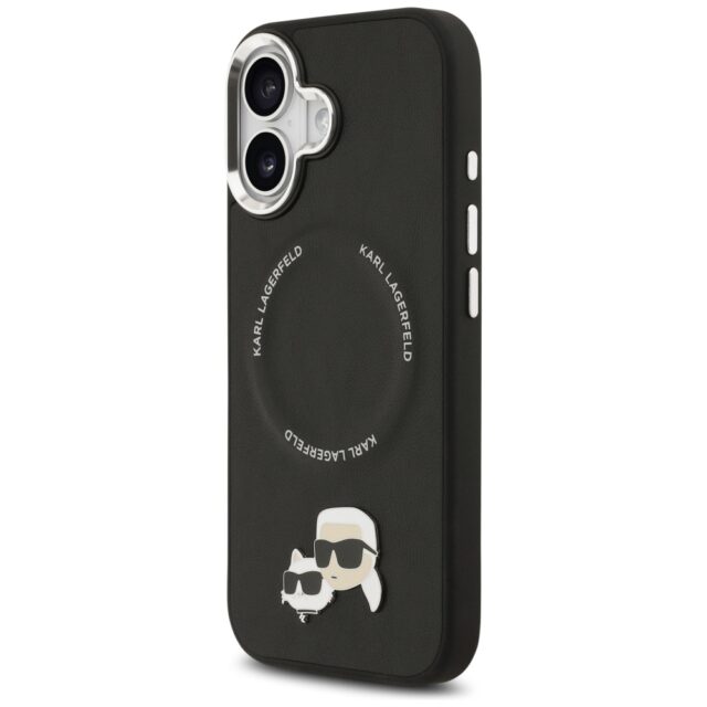 Karl Lagerfeld Karl & Choupette Pins MagSafe Case for iPhone 17 Black - imagine 2