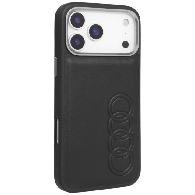 Case Audi TT Synthetic Leather MagSafe for iPhone 17 Pro Max black - imagine 2