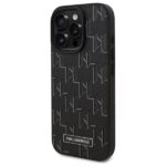 Karl Lagerfeld KLHMP16XPKHPORPK iPhone 16 Pro Max 6.9" hardcase black Leather Monogram Metal L - imagine 2