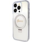 Guess GUHMP15XHRSGSD iPhone 15 Pro Max 6.7" transparent hardcase Ring Stand Script Glit - imagine 2